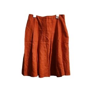 Caroll Coral Linen Skirt Size 36 (8 US)